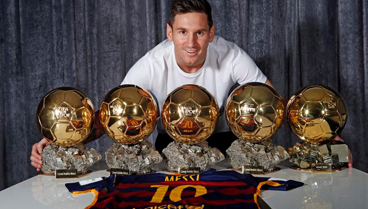 Número de balones de oro de Messi